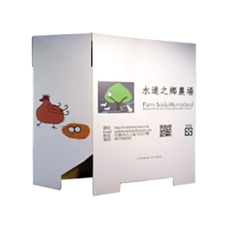 數位印刷三層白牛瓦楞紙箱(插底型)