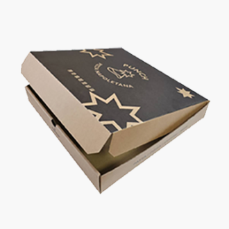 Pizza盒 三層牛皮瓦楞四折盒