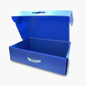 PP瓦楞斬型四折盒