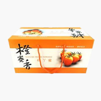 三層瓦楞紙彩盒(提繩+四折盒插入型)